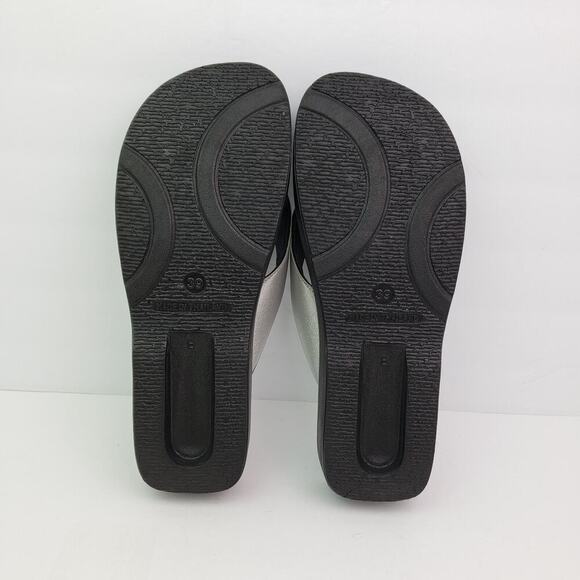 Aerothotic Pearly Fume Womens Size EU 39 US 8 Black Silver Flip Flop Sandals - Picture 8 of 11